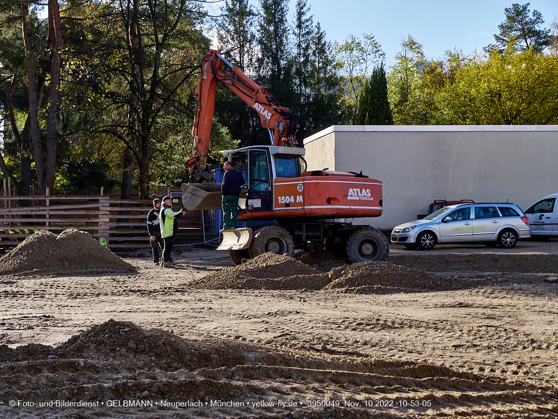 10.11.2022 - Baustelle an der Quiddestraße Haus für Kinder in Neuperlach
